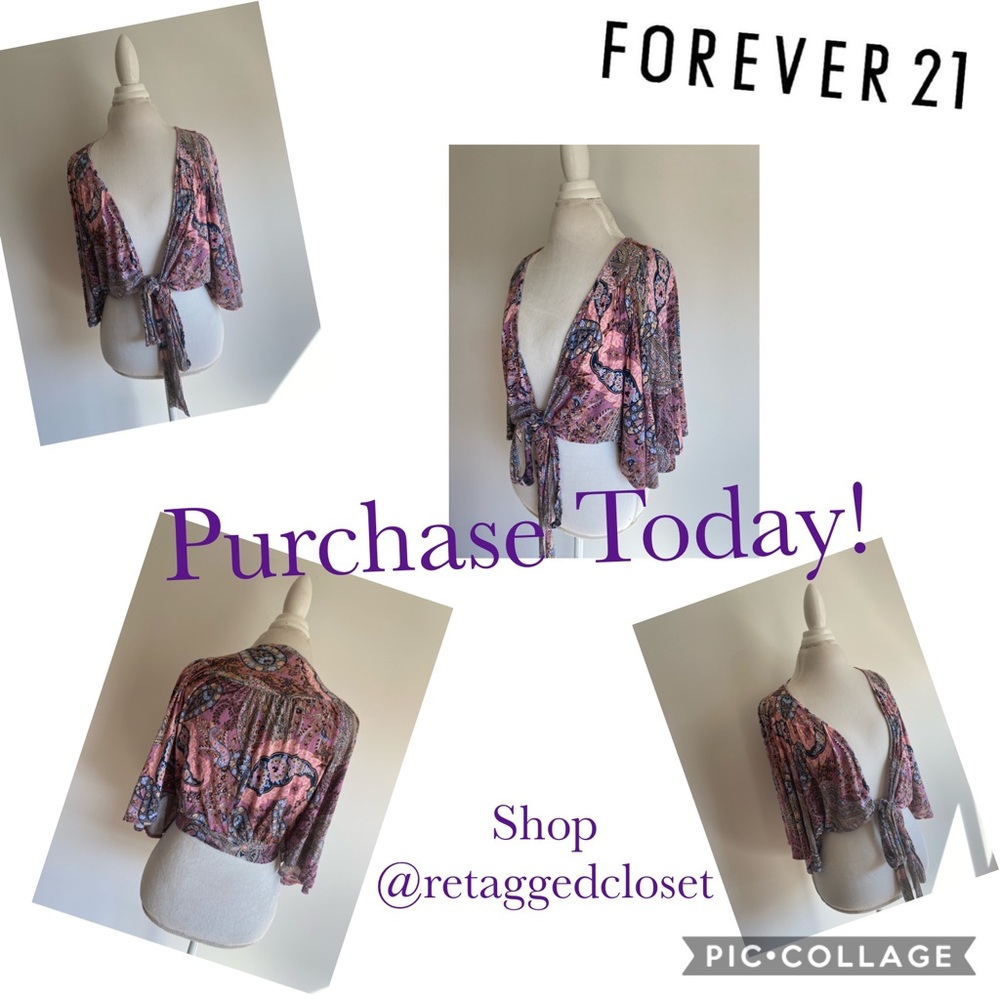 Forever 21 Front Tie Blouse